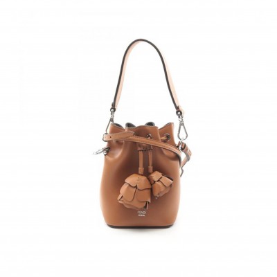 FENDI MON TRESOR 3D FLOWER BUCKET BAG LEATHER MINI 8BS010ANS8F1K3A (18*12*10cm)